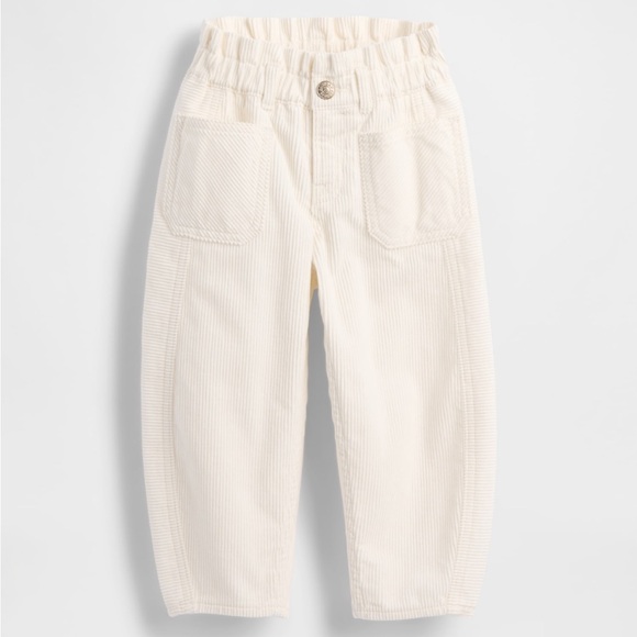 GAP Other - Gap Kids Girls’ Ivory Corduroy Horseshoe Pants—5